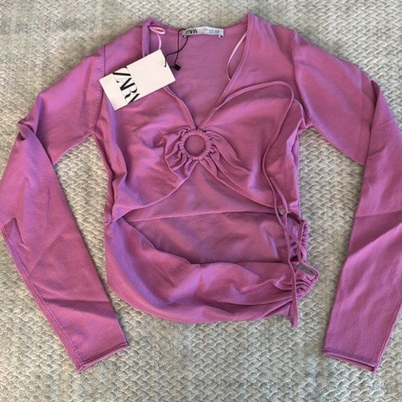 Zara Cut Out Knit Top Size Medium Read Description - Picture 4 of 10